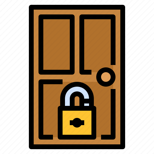 Door, lock, personal, privacy, shut icon - Download on Iconfinder
