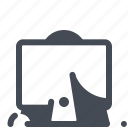 business, computer, desk, job, office worker, table, work place icon