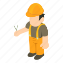 engineer, isometric, object, sign