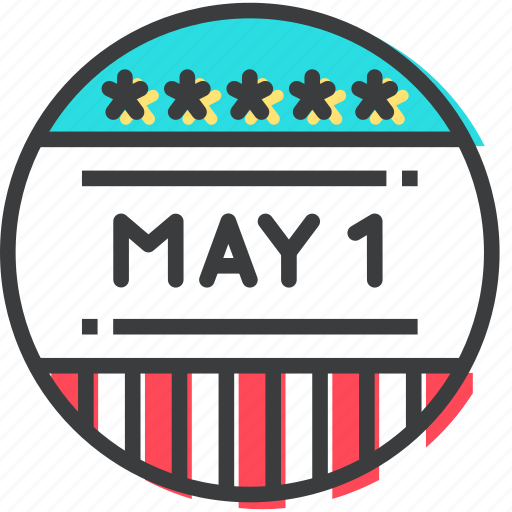 Badge, day, international, may icon - Download on Iconfinder