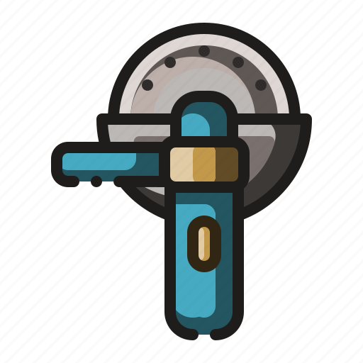 Angle grinder, electric, grinder, grinding, tool icon - Download on Iconfinder