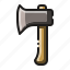axe, carpentry, hand, hatchet, tool 