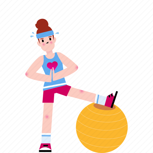 Exercising, fitness, fitness ball icon - Download on Iconfinder