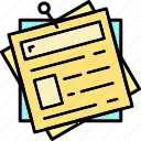 sticky, notes, postit, file, information