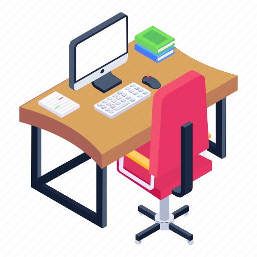 Workstation, workplace, workroom, office table, office desk icon - Download on Iconfinder