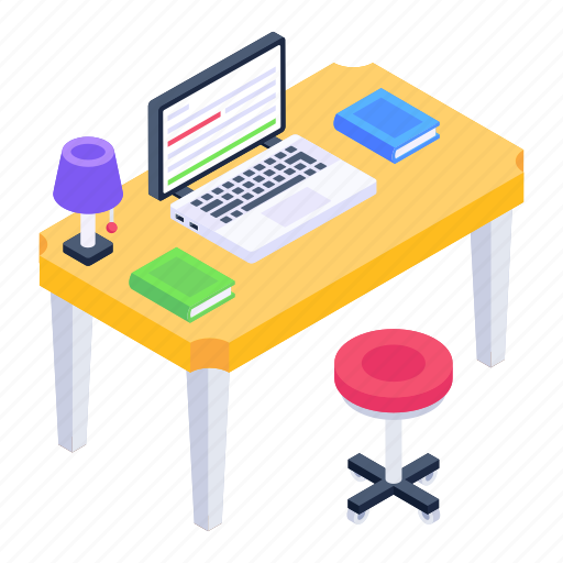 Place of work, workspace, working area, workstation, office desk icon - Download on Iconfinder