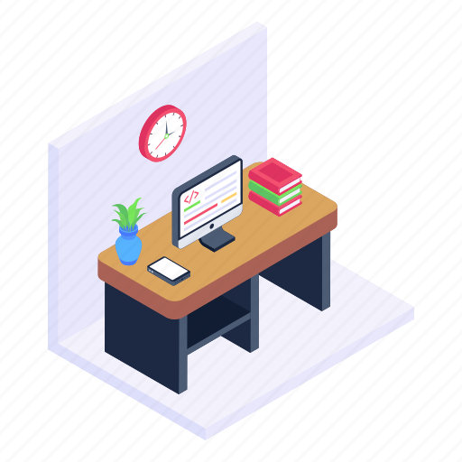 Workplace, office table, workspace, office room, workstation icon - Download on Iconfinder