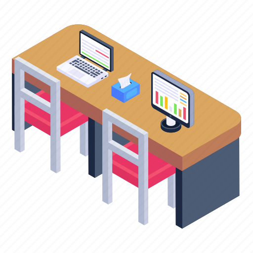 Workplace, workstation, office table, working area, workspace icon - Download on Iconfinder