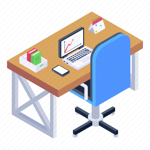 Office table, office desk, work table, working area, workspace icon - Download on Iconfinder