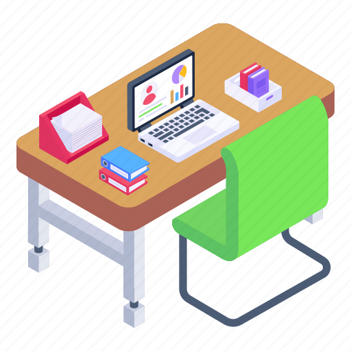 Workstation, place of work, working area, office, workspace icon - Download on Iconfinder