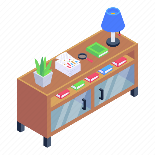 Office cabinet, cabinet, work table, office interior, drawer table icon - Download on Iconfinder