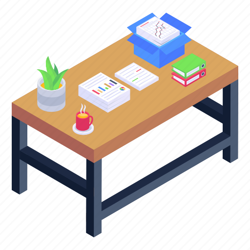 Office interior, table, desk, furniture, wooden table icon - Download on Iconfinder