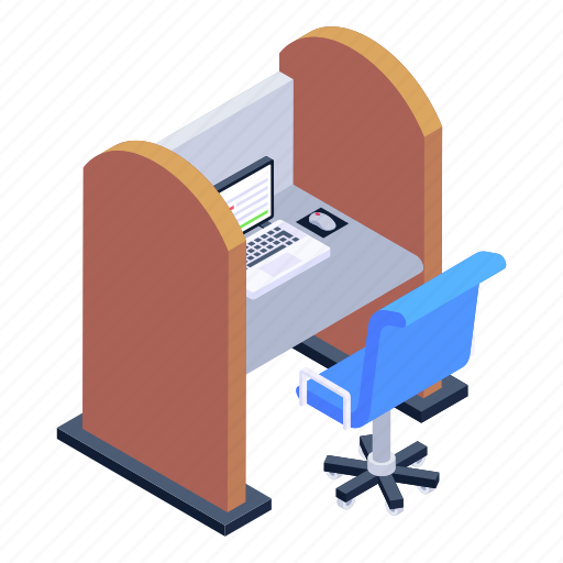 Employee table, employee desk, workplace, workspace, workstation icon - Download on Iconfinder