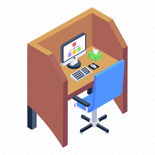 Workplace, workspace, workstation, table, employee desk icon - Download on Iconfinder