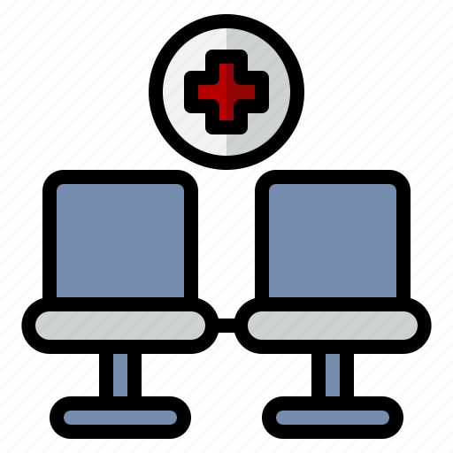 Chair, waiting room, hospital, queuing, medical icon - Download on Iconfinder