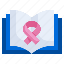 book, awareness, day, healthcare, and, medical, cancer, ribbon, flat