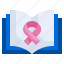 book, awareness, day, healthcare, and, medical, cancer, ribbon, flat 