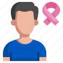 man, awareness, day, pink, ribbon, healthcare, and, medical, support, flat
