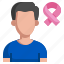 man, awareness, day, pink, ribbon, healthcare, and, medical, support, flat 