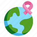world, cancer, day, breast, awareness, healthcare, and, medical, solidarity, flat