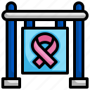 billboard, world, cancer, day, awareness, cure, research, color
