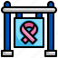 billboard, world, cancer, day, awareness, cure, research, color 