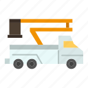 crane, lift, lifting, transport, truck
