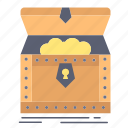 box, chest, gold, reward, treasure
