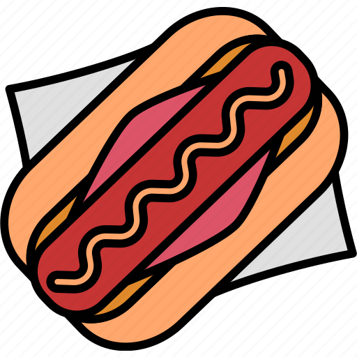 Hotdog, sandwich, sausage, ketchup, mustard, fast, food icon - Download on Iconfinder
