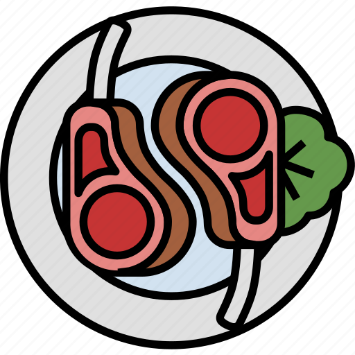 Lamb, food, chops, plate, menu, delicious, meal icon - Download on Iconfinder
