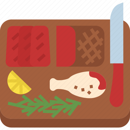 Chop, meat, chopping, knife, slices, cooking, cook icon - Download on Iconfinder