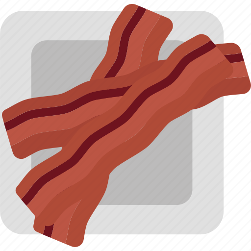 Bacon, food, plate, pork, belly, strips, meal icon - Download on Iconfinder