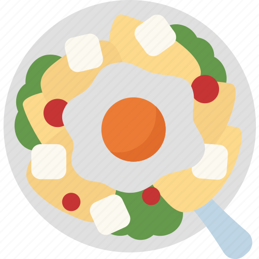 Egg, breakfast, chilaquiles, fried, food, cooking, mexican icon - Download on Iconfinder
