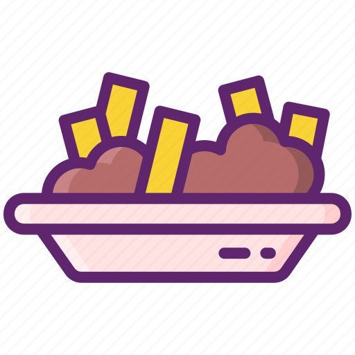 Poutine, food, fries icon - Download on Iconfinder