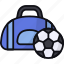 football bag, soccer bag, sport bag, sport equipment, football gear 