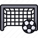 goal post, goal box, net, football, soccer, sport