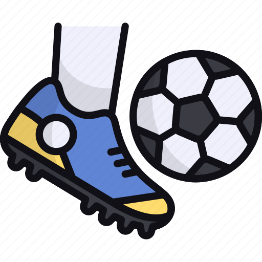 Kicking ball, soccer, sport, football, cleat, kick icon - Download on Iconfinder