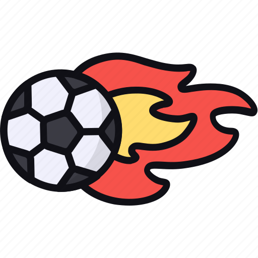Strike, soccer, flaming, shoot, football, game icon - Download on Iconfinder