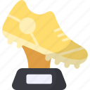 trophy, cleat, football shoe, reward, winner, world cup