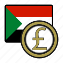 coin, exchange, money, pound, sudan, payment