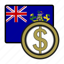 coin, dollar, exchange, money, pitcairn, payment