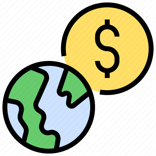 Impact, influence, dollar, economic, world, effect, currency icon - Download on Iconfinder
