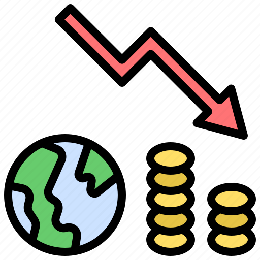 Recession, gdp, world, economic, crisis, downturn, loss icon - Download on Iconfinder