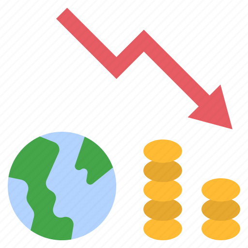 Recession, gdp, world, economic, crisis, downturn, loss icon - Download on Iconfinder