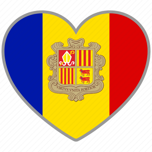 Andorra, flag heart, country, flag, love icon - Download on Iconfinder