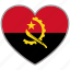 angola, flag heart, country, flag, love 