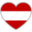 austria, flag heart, country, flag, love 