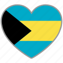 bahamas, flag heart, country, flag, love