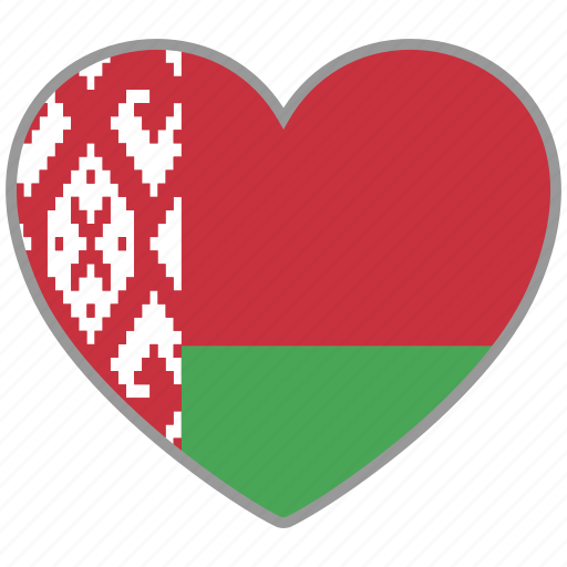 Belarus, flag heart, country, flag, love icon - Download on Iconfinder