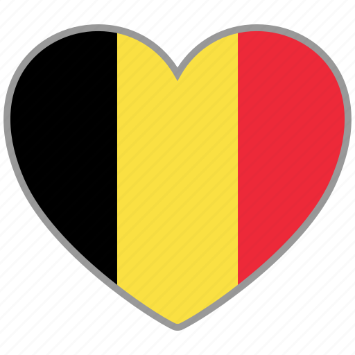 Belgium, flag heart, country, flag, love icon - Download on Iconfinder